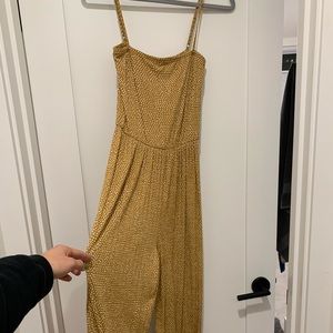 Billabong Yellow Polkadot Jumpsuit